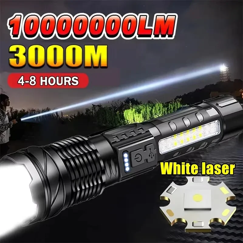 強力な LED 懐中電灯バッテリーディスプレイ USB 充電 - Fishing Light のレビューと価格